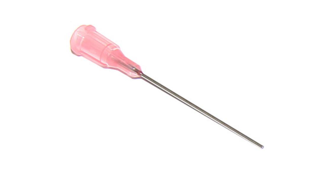 Aiguilles de distribution collées avec canule en acier inoxydable 38,1mm rose 20G 1pc