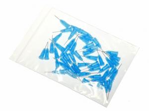 Aiguilles de distribution collées avec canule en acier inoxydable 25,4mm bleu 22G 50pcs