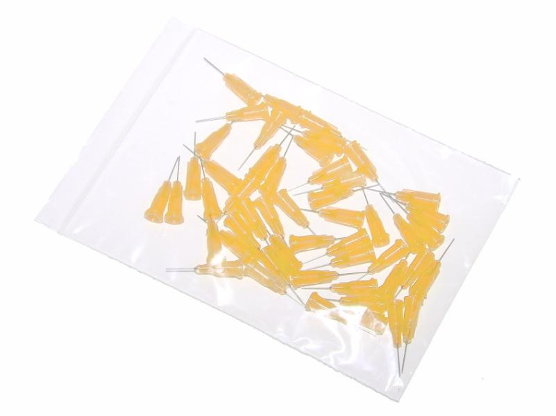 Aiguilles de distribution collées avec canule en acier inoxydable 25,4mm orange 23G 50pcs