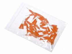 Aiguilles de distribution collées avec canule en acier inoxydable 25,4mm orange-jaune 15G 50pcs