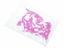 Aiguilles de distribution collées avec canule en acier inoxydable 25,4mm violet clair 30G 50pcs