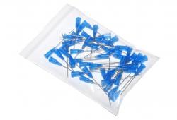 Aiguilles de distribution collées avec canule en acier inoxydable 38,1mm bleu 22G 50pcs