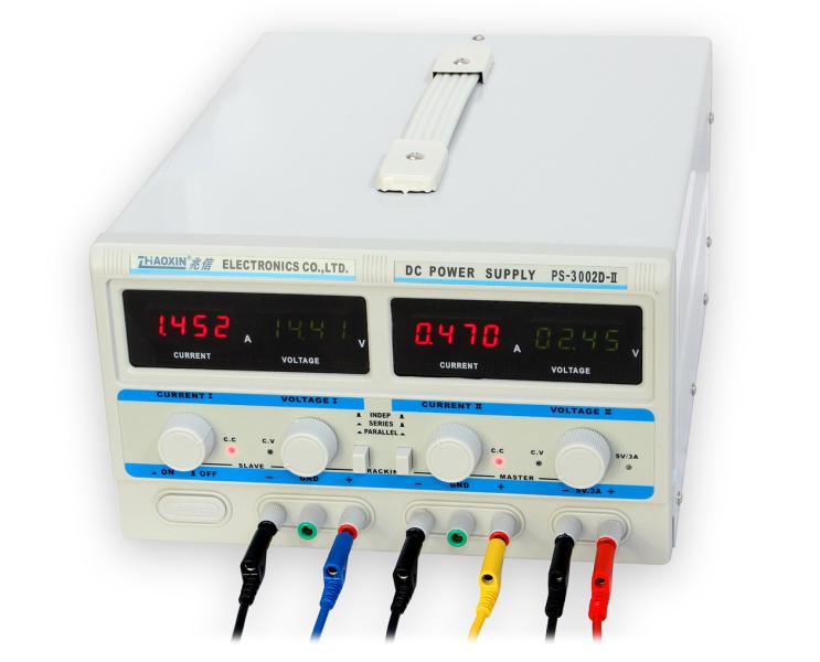 Alimentation double de laboratoire PS-3002D-II - 2x30V/2A, 60V/2A, 30V/4A