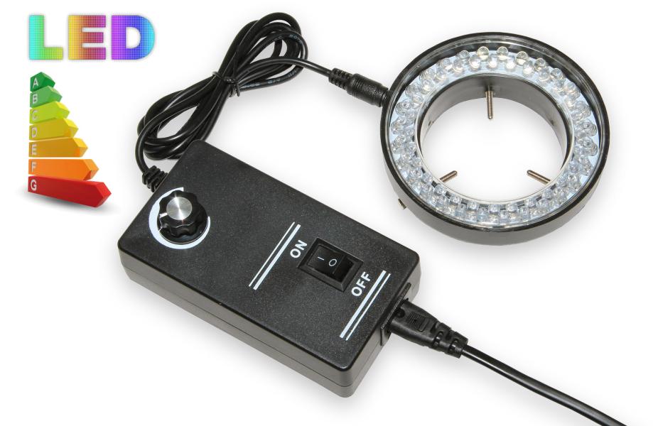 Lampe à LEDs avec contrôle d'intensité pour microscopes - 56 LEDs