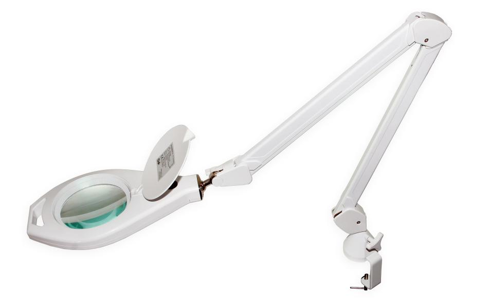 Lampe de table avec éclairage LED type LUX grossissement 5D