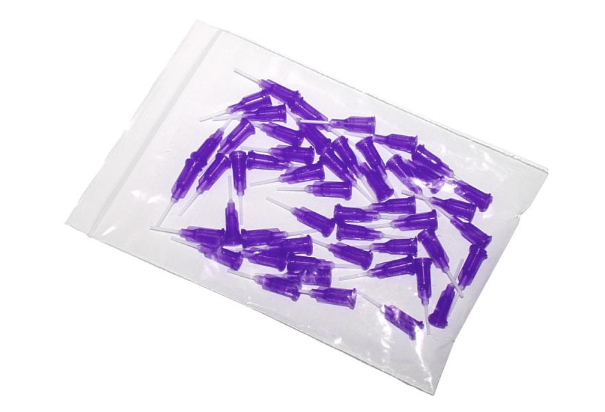 Aiguilles de distribution avec canule flexible en polypropylène violet 21G 50pcs