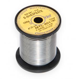 Tube de plomb soudé S-Sn63Pb37E diamètre 1,5 mm