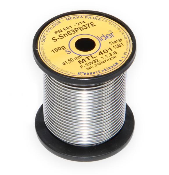 Tube de plomb soudé S-Sn63Pb37E diamètre 1,5 mm