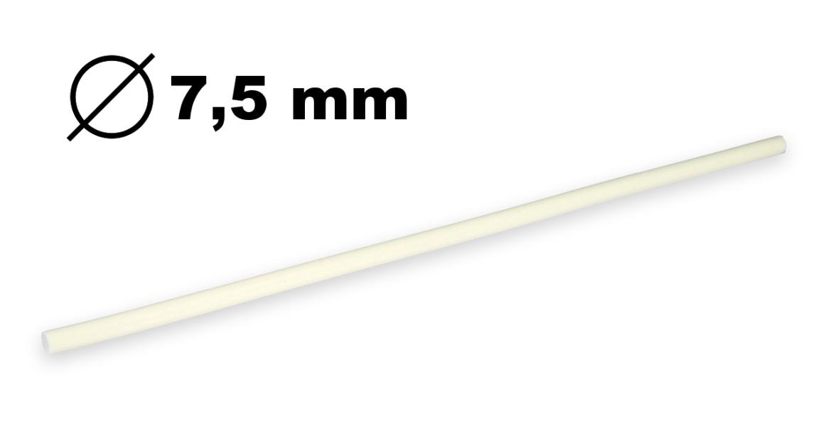 Bâton thermofusible blanc pour pistolet à colle diamètre 7,5mm