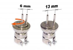 Buse à air chaud double réglable 2x3 mm, pas 6-13 mm type 1325