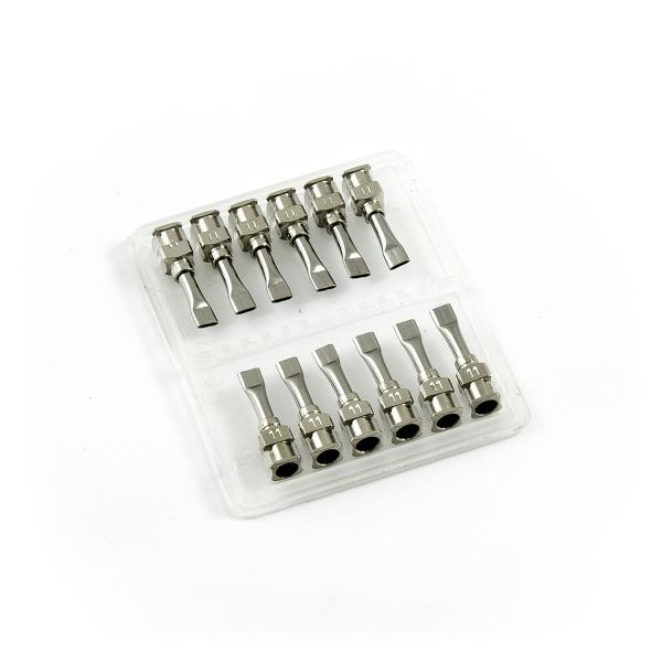 Aiguilles distributrices plates en acier inoxydable 11G 0,5" set 12pcs