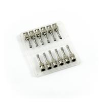 Aiguilles plates de distribution en acier inoxydable 13G 0.5" set 12pcs