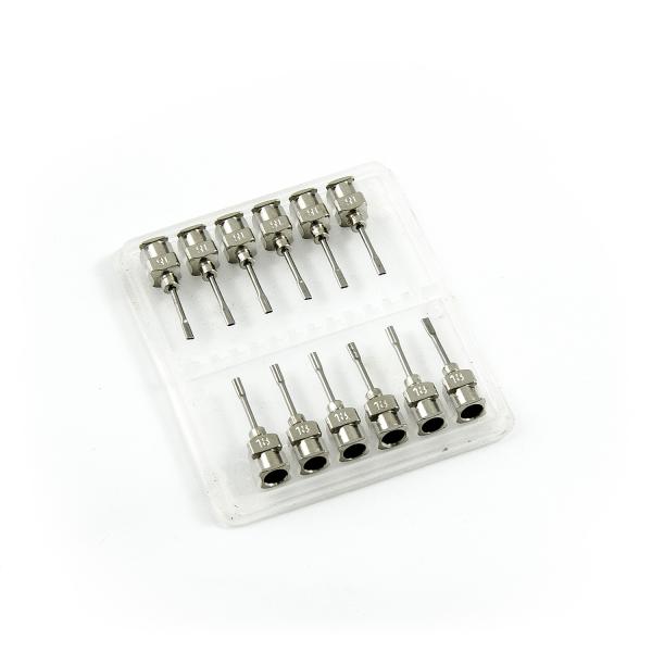 Aiguilles plates de distribution en acier inoxydable 18G 0.5" set 12pcs