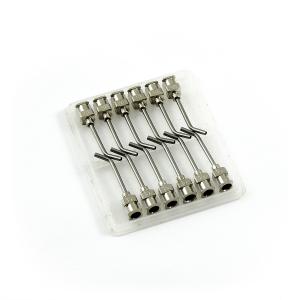 Aiguilles distributrices courbes à 45° en acier inoxydable 15G 1" set 12pcs