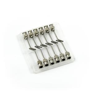 Aiguilles distributrices courbes à 45° en acier inoxydable 16G 1" set 12pcs