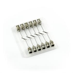 Aiguilles distributrices incurvées à 45° en acier inoxydable 23G 1" set 12pcs