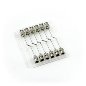 Aiguilles de distribution incurvées à 45° en acier inoxydable 24G 1" set 12pcs