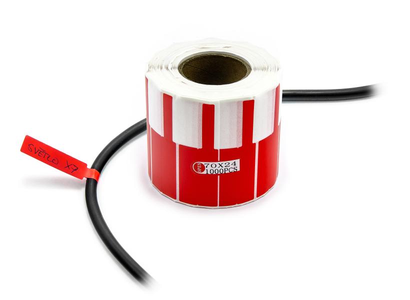 Etiquettes autocollantes pour l'étiquetage des câbles et des fils 1000pcs rouge