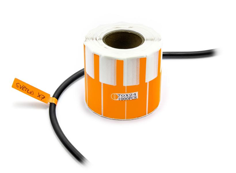 Etiquettes autocollantes pour l'étiquetage des câbles et des fils 1000pcs orange