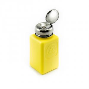 Flacon antistatique avec pompe pour alcool et essence 200ml jaune