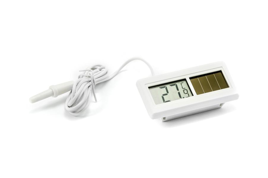 Thermomètre intégré blanc avec cellule solaire et sonde DST-50