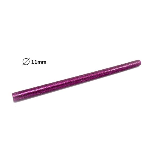 Recharge pour pistolet thermofusible violet avec paillettes (glitter) diamètre 11mm, 1pc