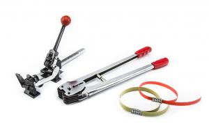 Tendeur à main pour rubans PP, PES, PET 12-16mm et pince à sertir en set