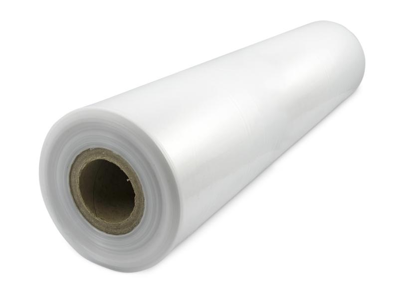 Film plat LDPE pour emballage de peau 90 microns, 450mm de large, 15kg, 400m