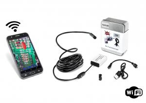Caméra endoscopique Wi-Fi avec résistance à l'eau IP66 et câble dur et flexible de 5m