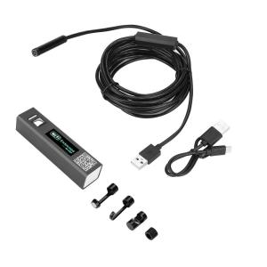 Caméra endoscopique Wi-Fi avec résistance à l'eau IP66 et câble flexible dur de 5m