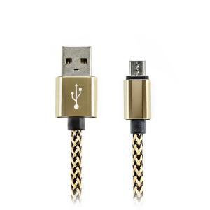 Câble micro USB - USB 2.0, Aluminium, tressé, différentes couleurs, 2m