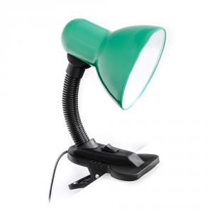 Lampe de table flexible avec clip pour ampoules E27 vert turquoise
