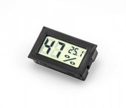 Hygromètre LCD à panneau avec thermomètre noir