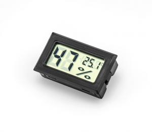 Hygromètre LCD à panneau avec thermomètre noir