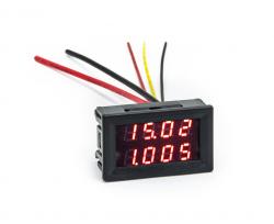 Ampèremètre de tableau avec voltmètre 200V 10A