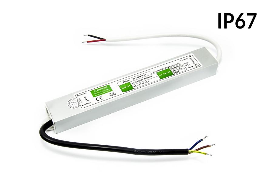 Alimentation électrique étanche IP67 24V 1.5A 36W