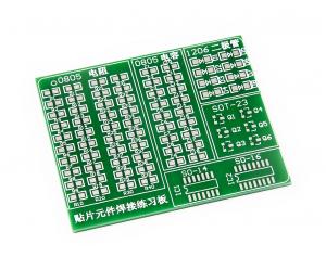 Circuit imprimé d'enseignement pour la soudure CMS, 6x5cm