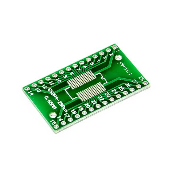 Réduction du circuit imprimé de SOP4-28 1.27mm, SSOP4-28 0.65mm à DIP 2.54mm