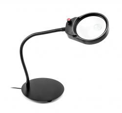 Lampe de bureau USB LED avec loupe PDOK PD-4S 8D 3x zoom