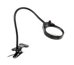 Lampe LED USB avec loupe, bras flexible et clip PDOK PD-5S 8D zoom 3x