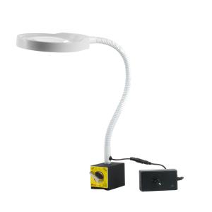 PDOK PD-032B blanc 8D Lampe LED à grossissement 3x avec loupe et base magnétique