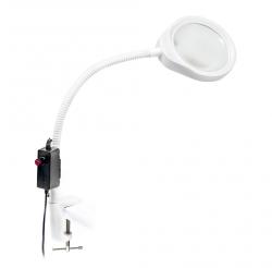 Lampe de service LED flexible avec loupe PDOK PD-032A 8 dioptries 3x zoom blanc