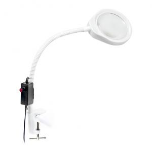 Lampe de service LED flexible avec loupe PDOK PD-032A 8 dioptries zoom 3x blanc