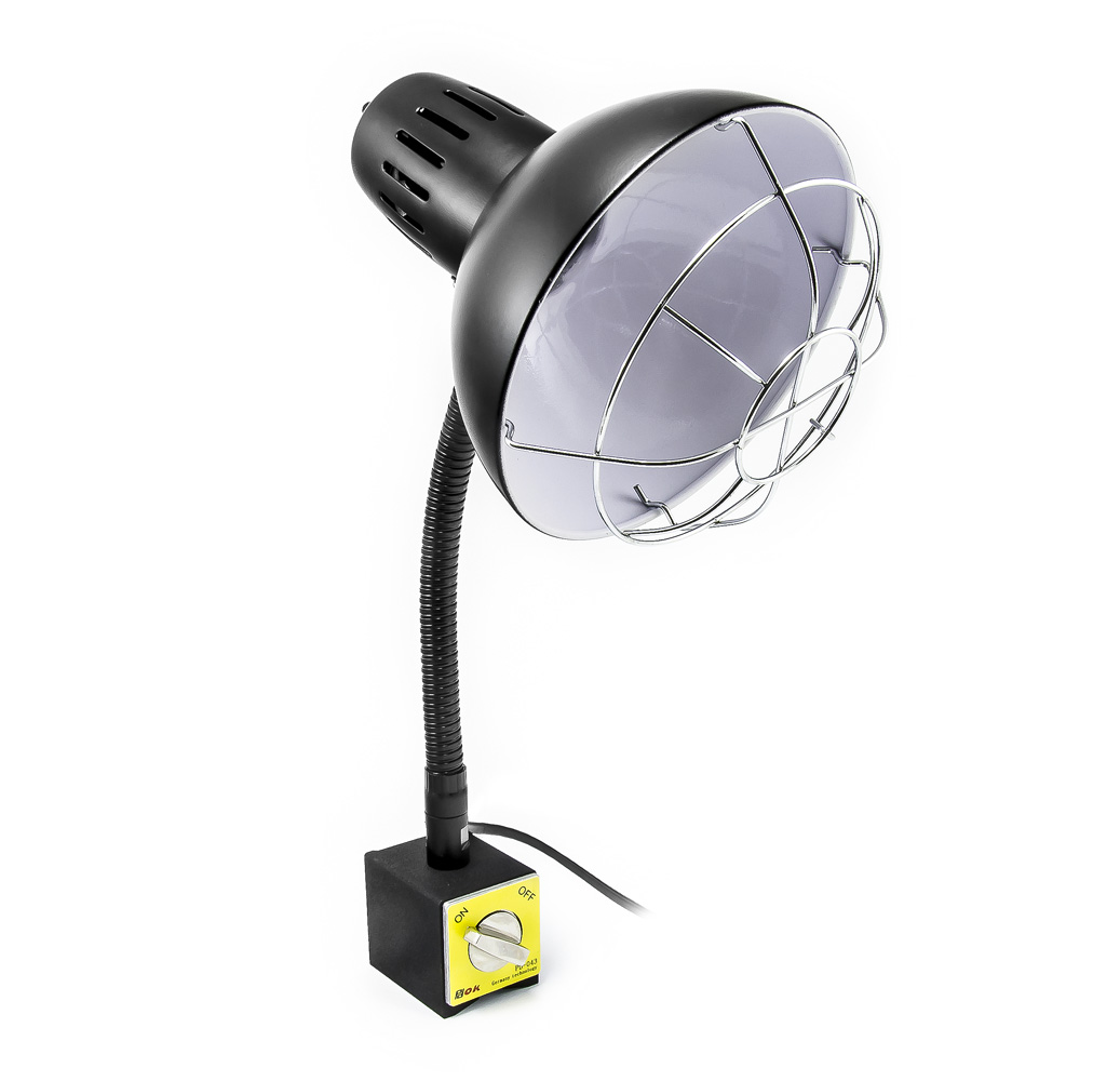 Lampe flexible pour machine avec aimant et grille de protection