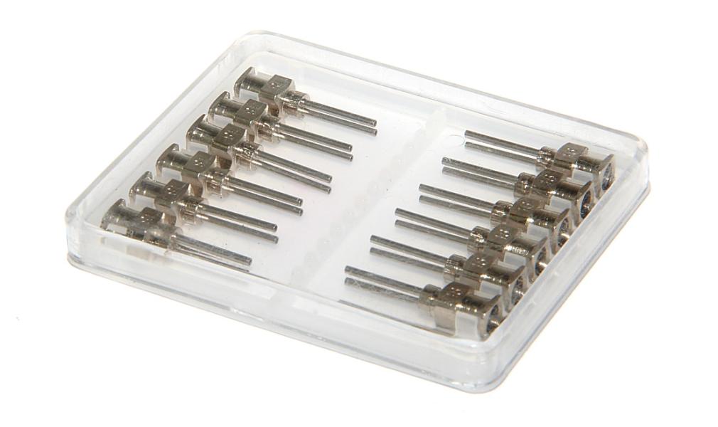 Aiguilles de distribution en acier inoxydable à double extrémité 18G 12pcs