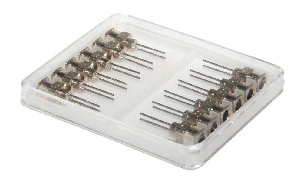 Aiguilles de distribution en acier inoxydable à double extrémité 22G 12pcs