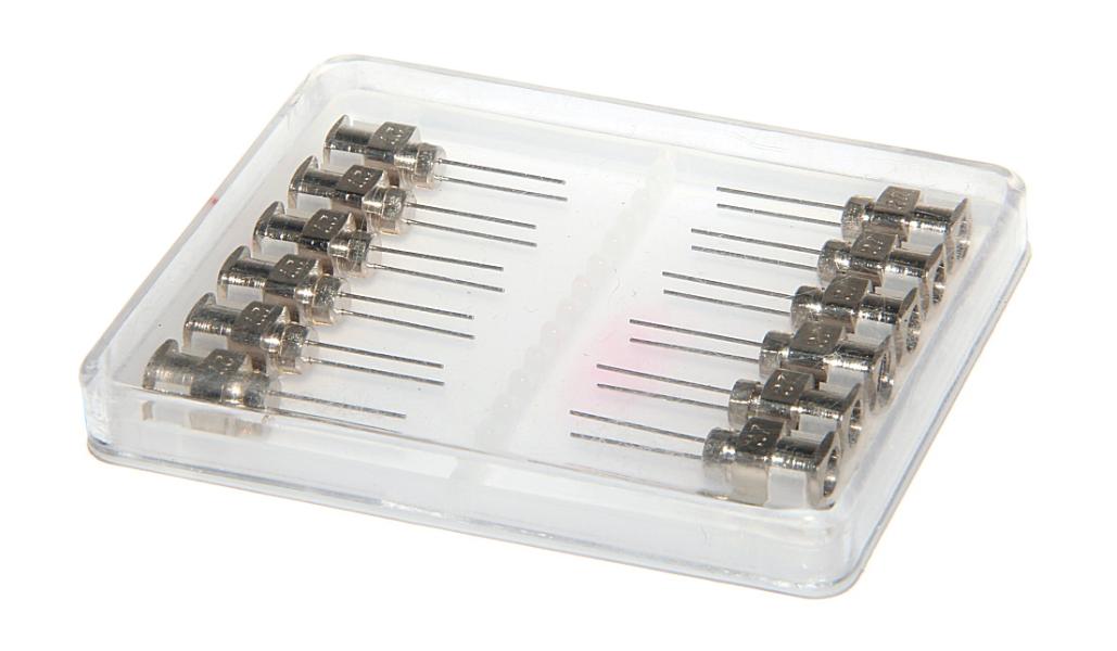 Aiguilles de distribution en acier inoxydable à double extrémité 27G 12pcs