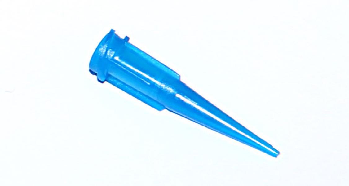Aiguilles distributrices coniques en plastique bleu 22G 1pc