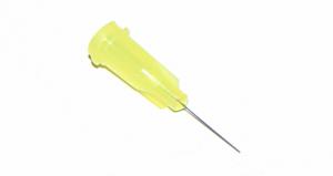 Aiguilles de distribution collées avec canule en acier inoxydable 12,7mm jaune 32G 1pc