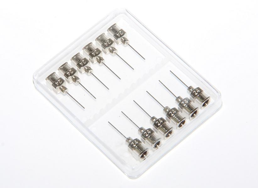 Aiguilles de distribution de précision en acier inoxydable 24G 12pcs